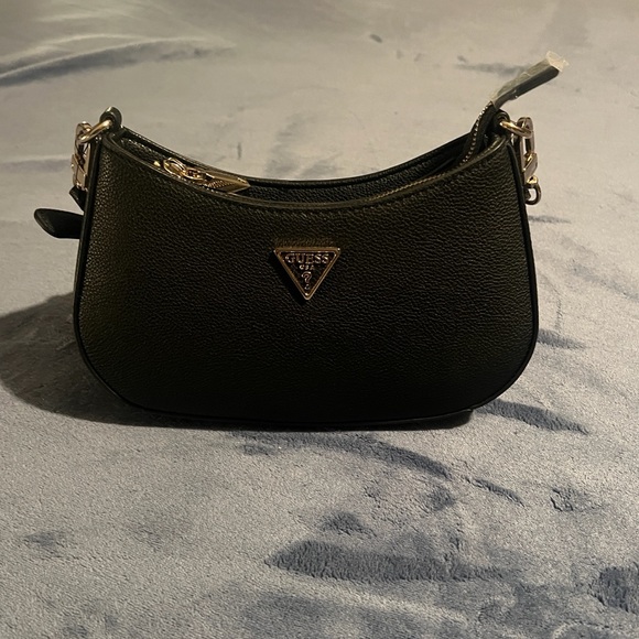GUESS Black Shoulder Bag with Gold Accents. Brand New! - Picture 8 of 10